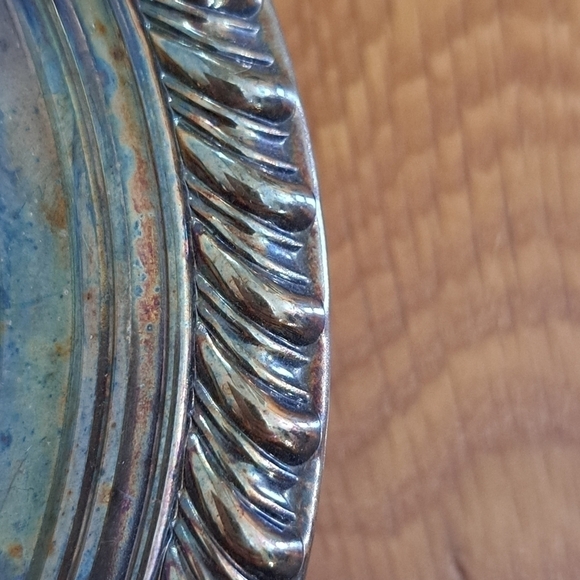 Wm. Rogers Silver Co. Silverplate Trinket Dish Bowl Tarnished Collectible Home - Picture 5 of 9